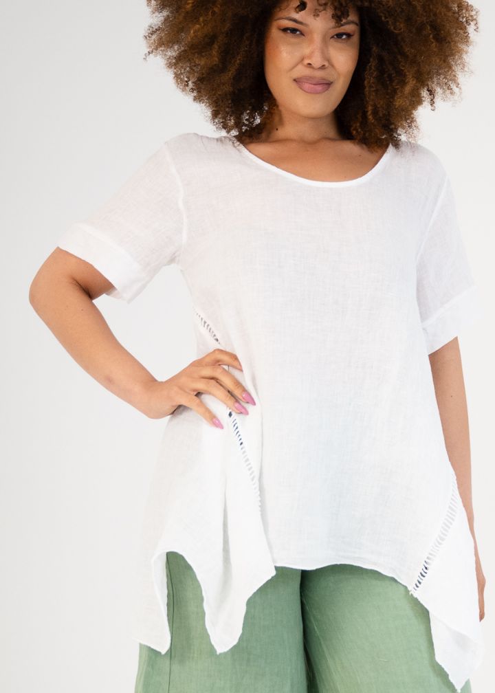 Pistachio Linen V Neck Swing Top | Women’s 100% Linen Top Australia main image 1