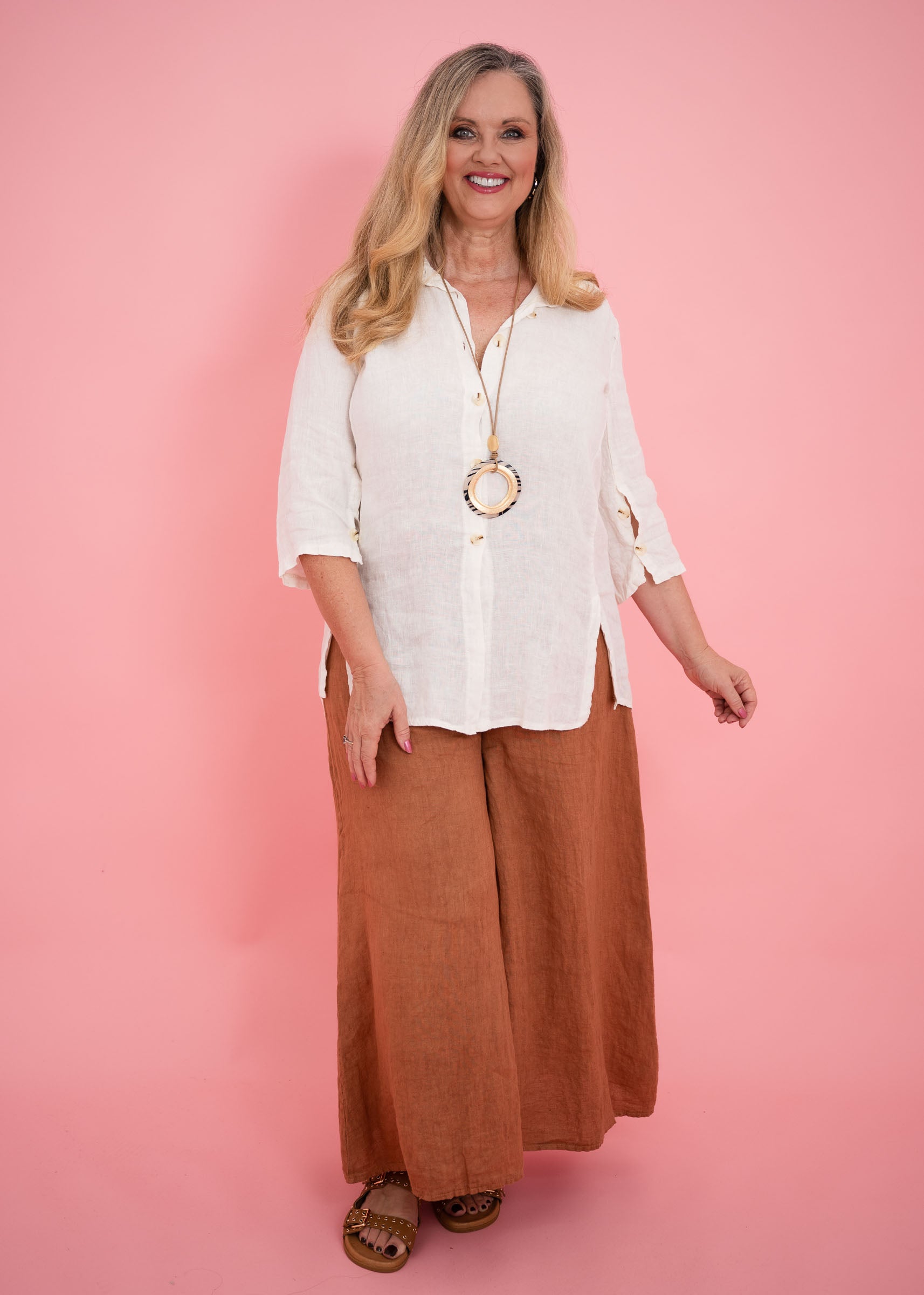Kim Linen Shirt – DonnaDonna.com.au