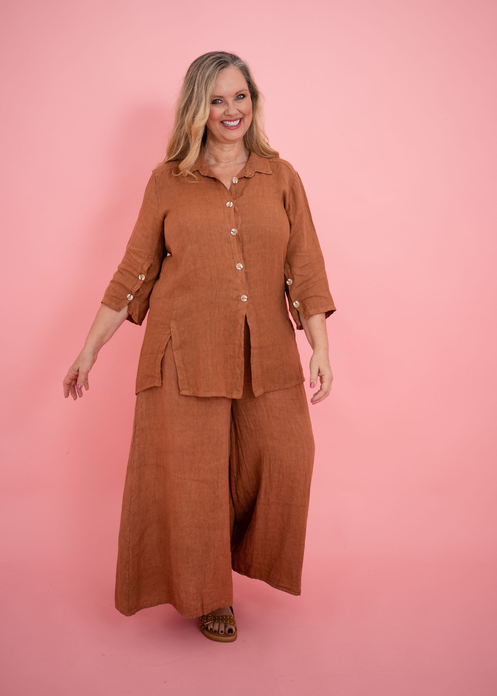 Kim Linen Shirt – DonnaDonna.com.au